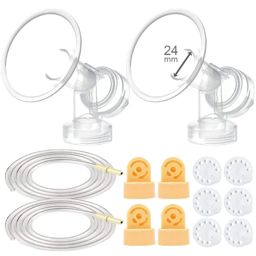 Maymom Breast Pump Kit Compatible with Medela Pump in Style Advanced | 14 Pack, BPA & DEHP Free, 24mm Flange - main product image
