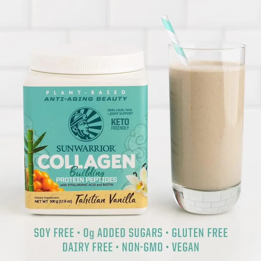 Sunwarrior Vegan Collagen Peptides with Biotin, Vanilla, 20 Servings | Plant-Based Collagen Support for Skin & Hair - view 5