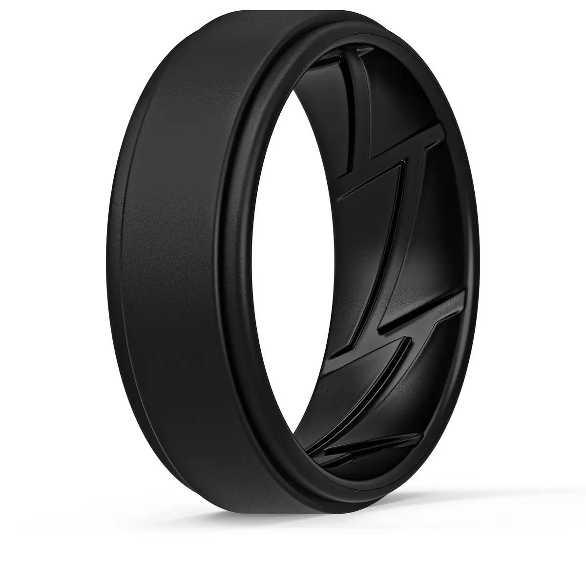 ThunderFit Silicone Wedding Rings for Men, Breathable Airflow Inner Grooves | Hypoallergenic, Flexible, Safe for Active Lifestyle - main product image