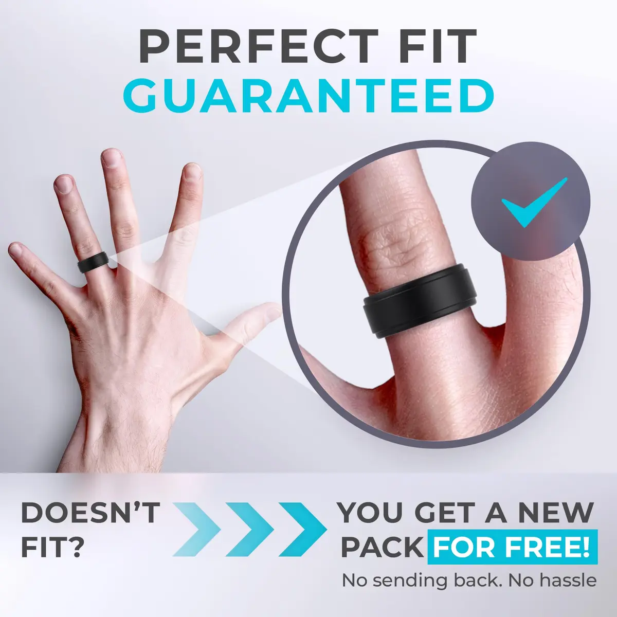 ThunderFit Silicone Wedding Rings for Men, Breathable Airflow Inner Grooves | Hypoallergenic, Flexible, Safe for Active Lifestyle - view 5