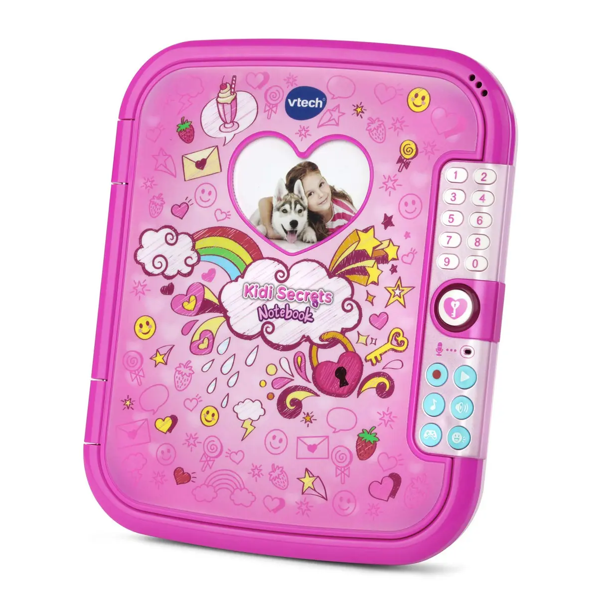 VTech Kidi Secrets Notebook, Pink | Passcode-Protected Kids Journal with Voice & Music - view 3