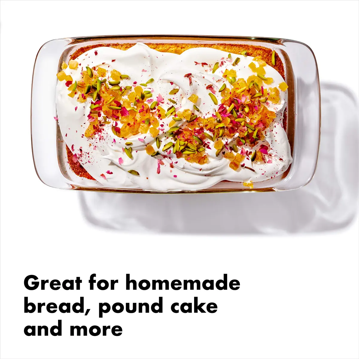 OXO Good Grips Glass Loaf Pan 1.6 Qt | Tempered Borosilicate, Oven & Microwave Safe - view 3