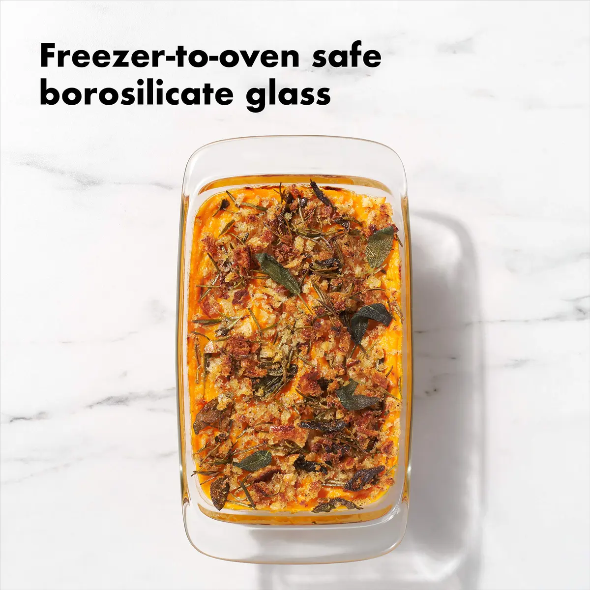 OXO Good Grips Glass Loaf Pan 1.6 Qt | Tempered Borosilicate, Oven & Microwave Safe - view 4