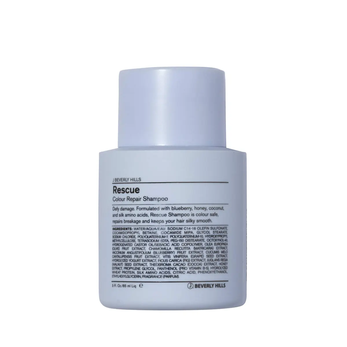 J Beverly Hills Rescue Color Repair Shampoo 3 Oz | Sulfate-Free, Color Safe, Repairs Damage - main product image