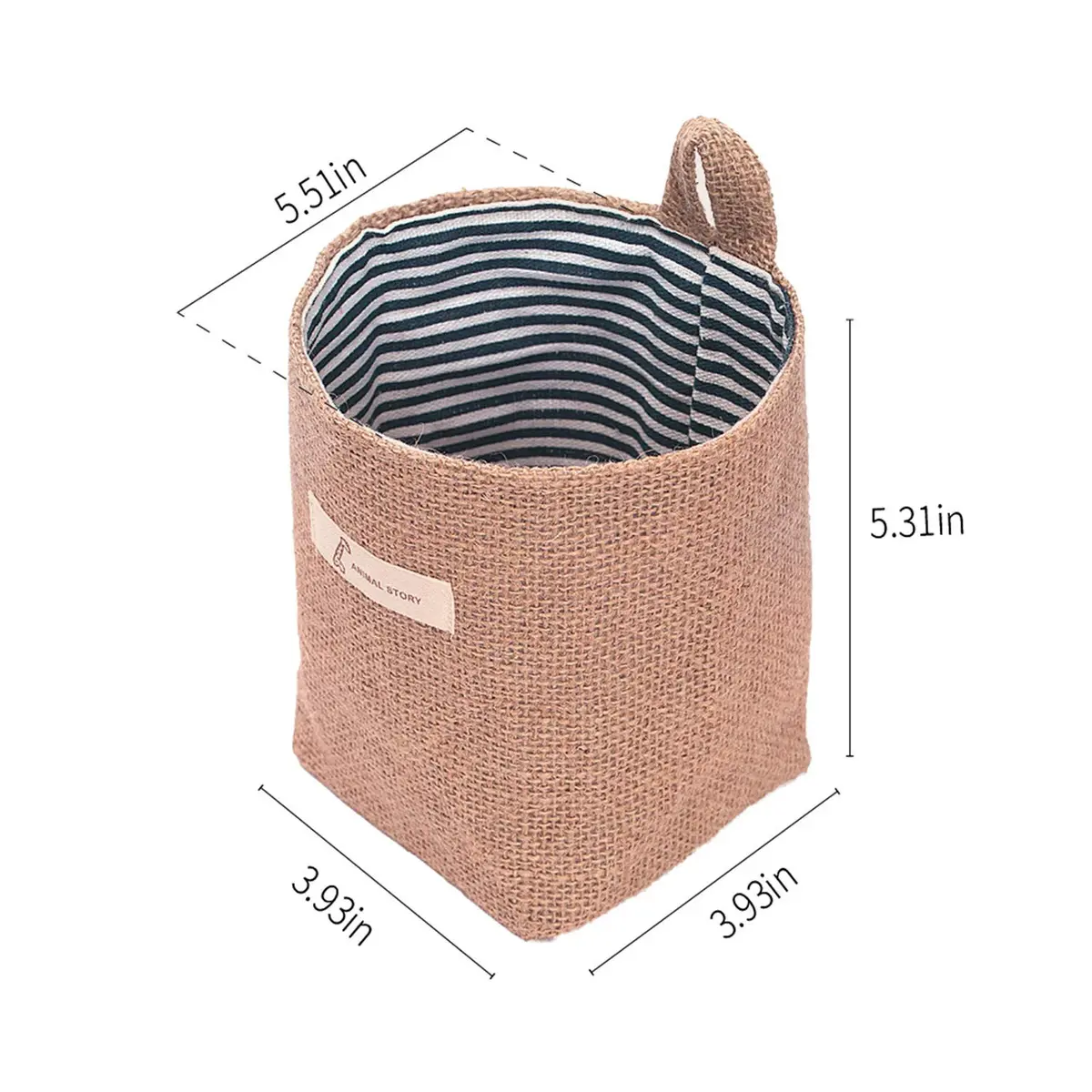 sansheng 4 Pack Wall Hanging Storage Bags Foldable Linen Organizer (3.93 x 3.93 x 5.31 inches) | Washable & Convenient - view 2