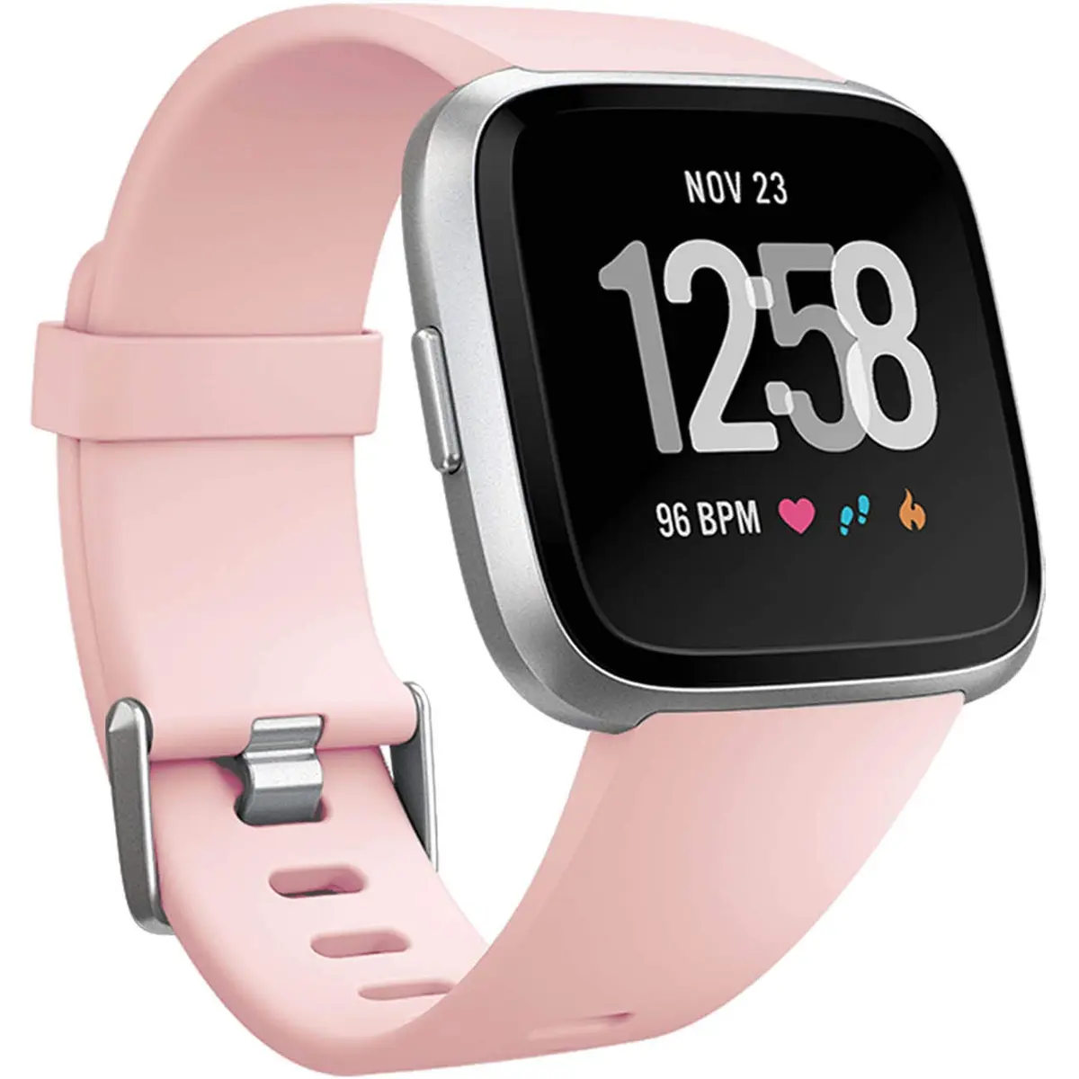 Wepro Sport Bands Compatible with Fitbit Versa 2, Versa Lite, Versa (Small, Pink Sand) | Soft Silicone Replacement Strap - main product image