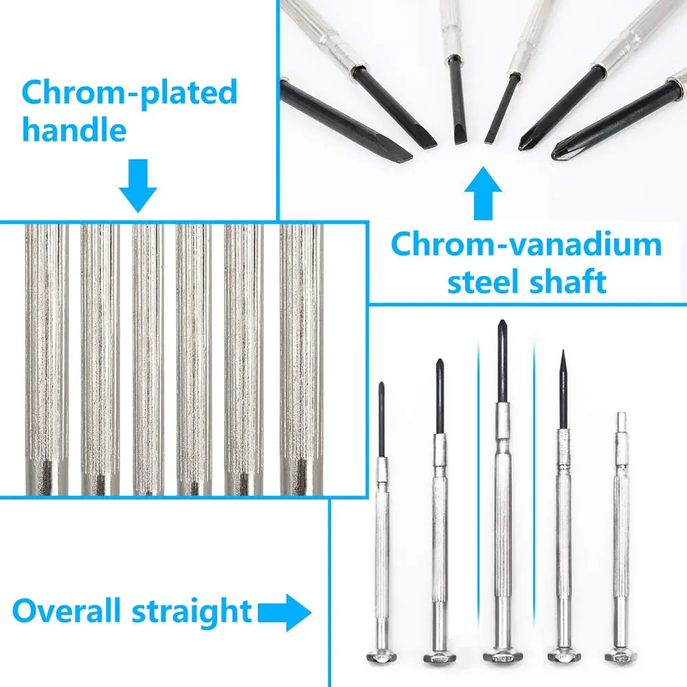 KALIM Mini Precision Screwdriver Set | 11 Sizes for Electronics & Watches, Durable Alloy Steel, Compact Carry Case - view 3