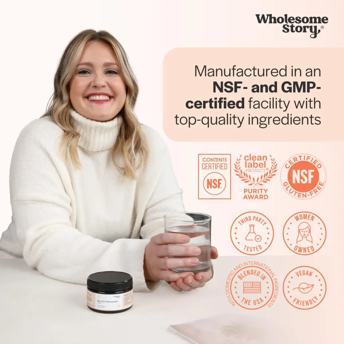 Wholesome Story Myo-Inositol & D-Chiro Inositol Powder 2.33 oz (66g) | Supports Hormonal Balance & Ovarian Function - view 7