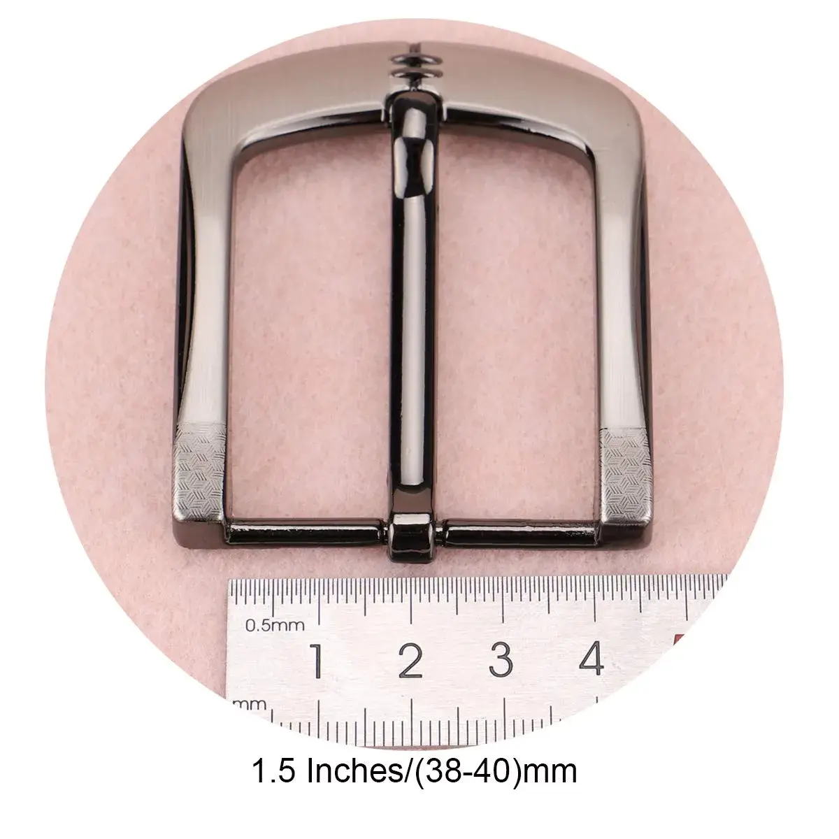 McFanBe Grey16 Single Prong Square Belt Buckle 38 mm (1.5 inches) | Durable Alloy Replacement Buckle - view 5