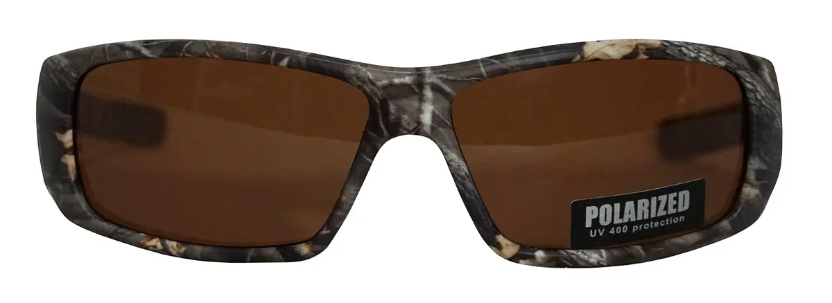 Fishoholic Polarized Fishing Sunglasses Camo Frame Amber Lens 59mm (2.375" Lens Width) | UV400 Protection - view 2