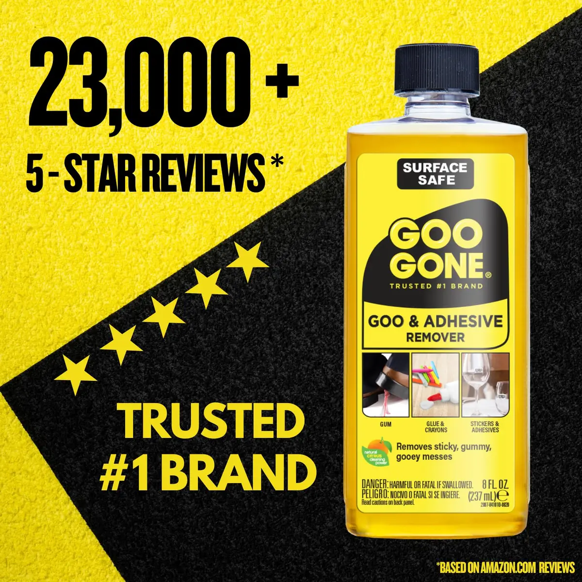 Goo Gone Original Liquid Adhesive Remover 8 Oz | Citrus Power Surface Safe Cleaner - view 5