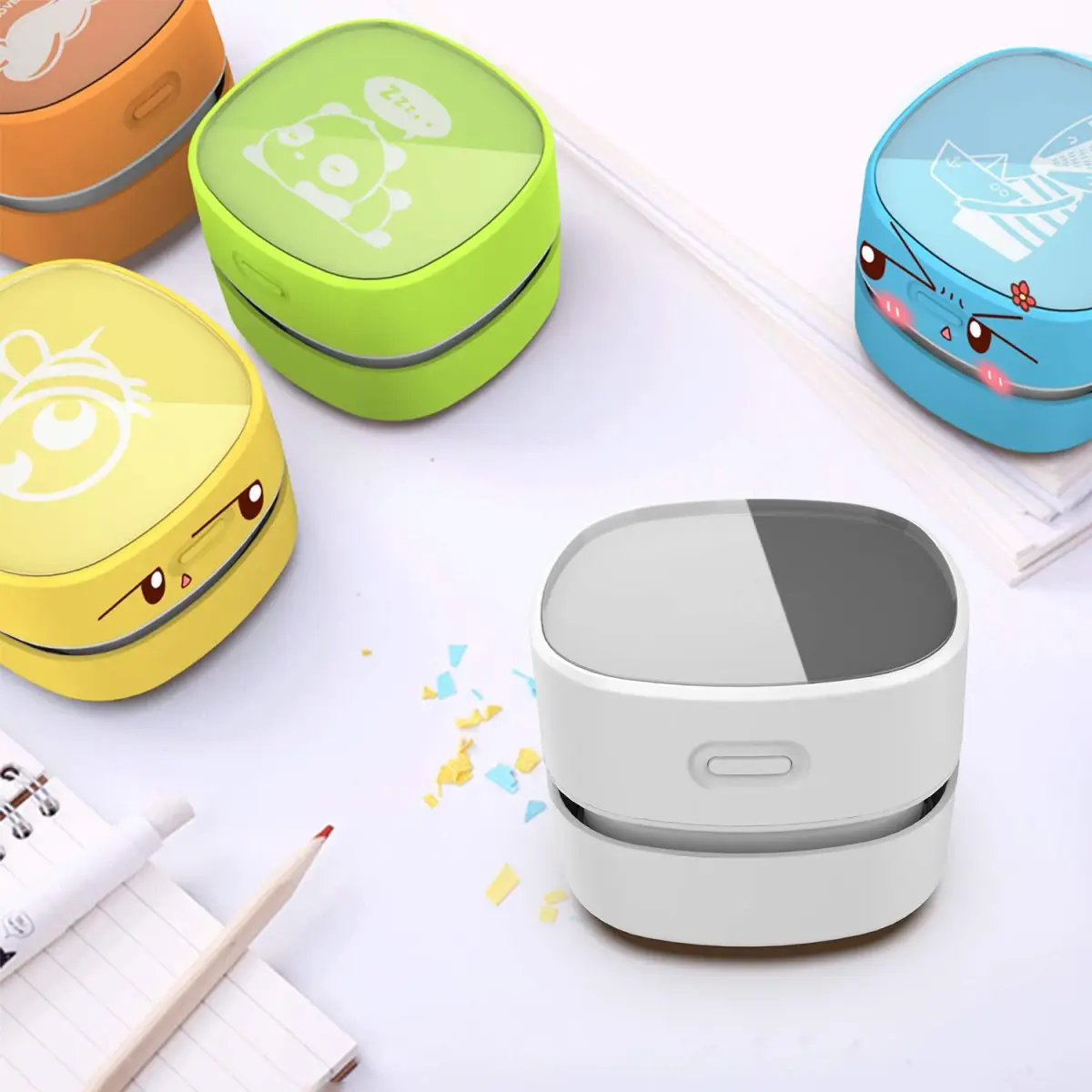 ODISTAR Mini Desktop Vacuum Cleaner White USB Charging | Powerful 1000Pa Suction, 400 Min Runtime - view 4