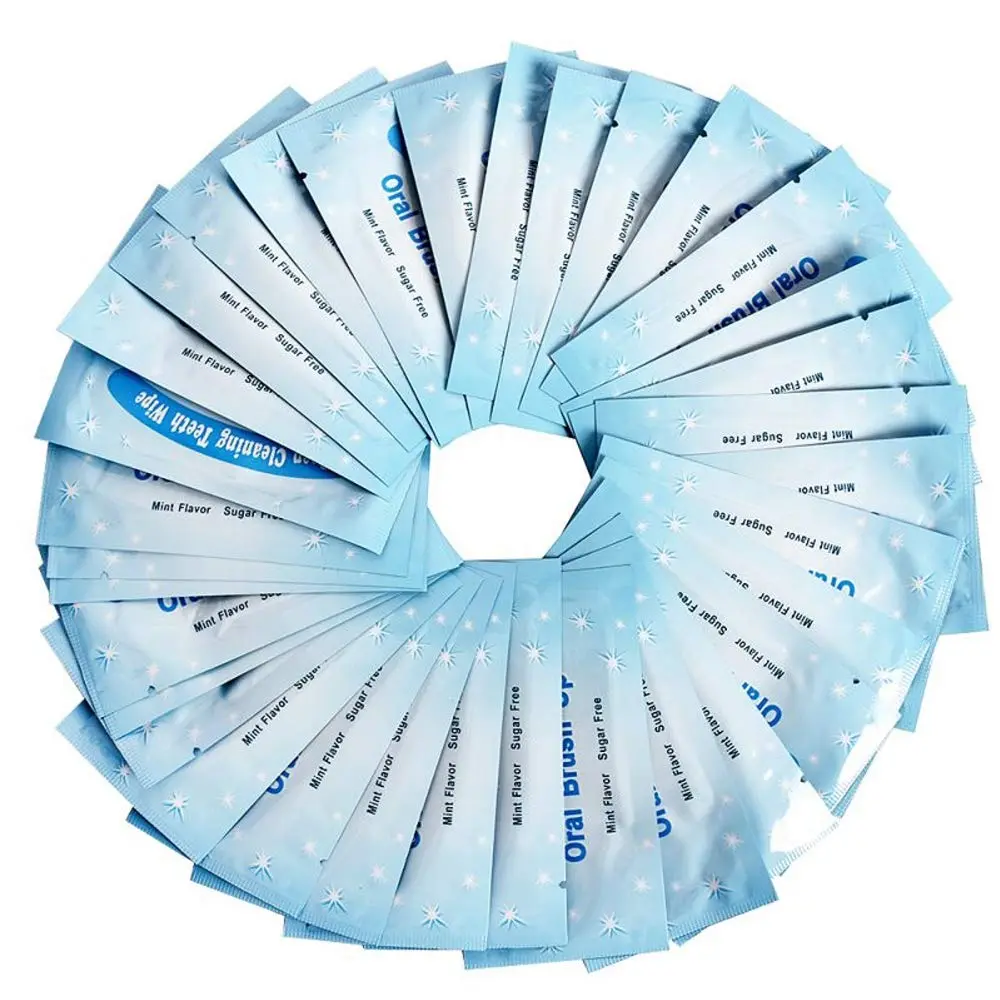songfir Mint-Flavored Oral Finger Wipes 50 Pcs | Teeth Whitening Tool - view 4