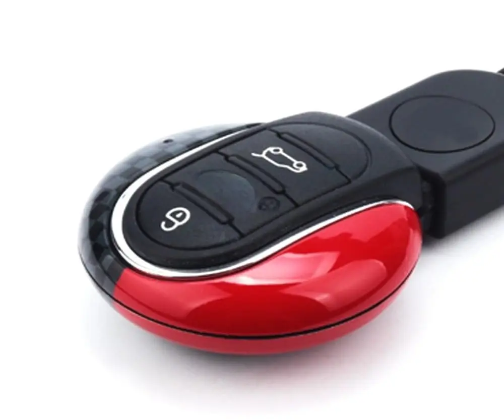 iJDMTOY JCW Style Red Key Cap Shell for MINI Cooper F55/F56/F57/F54/F60 Smart Key Fob | Direct Fit ABS Plastic - view 5