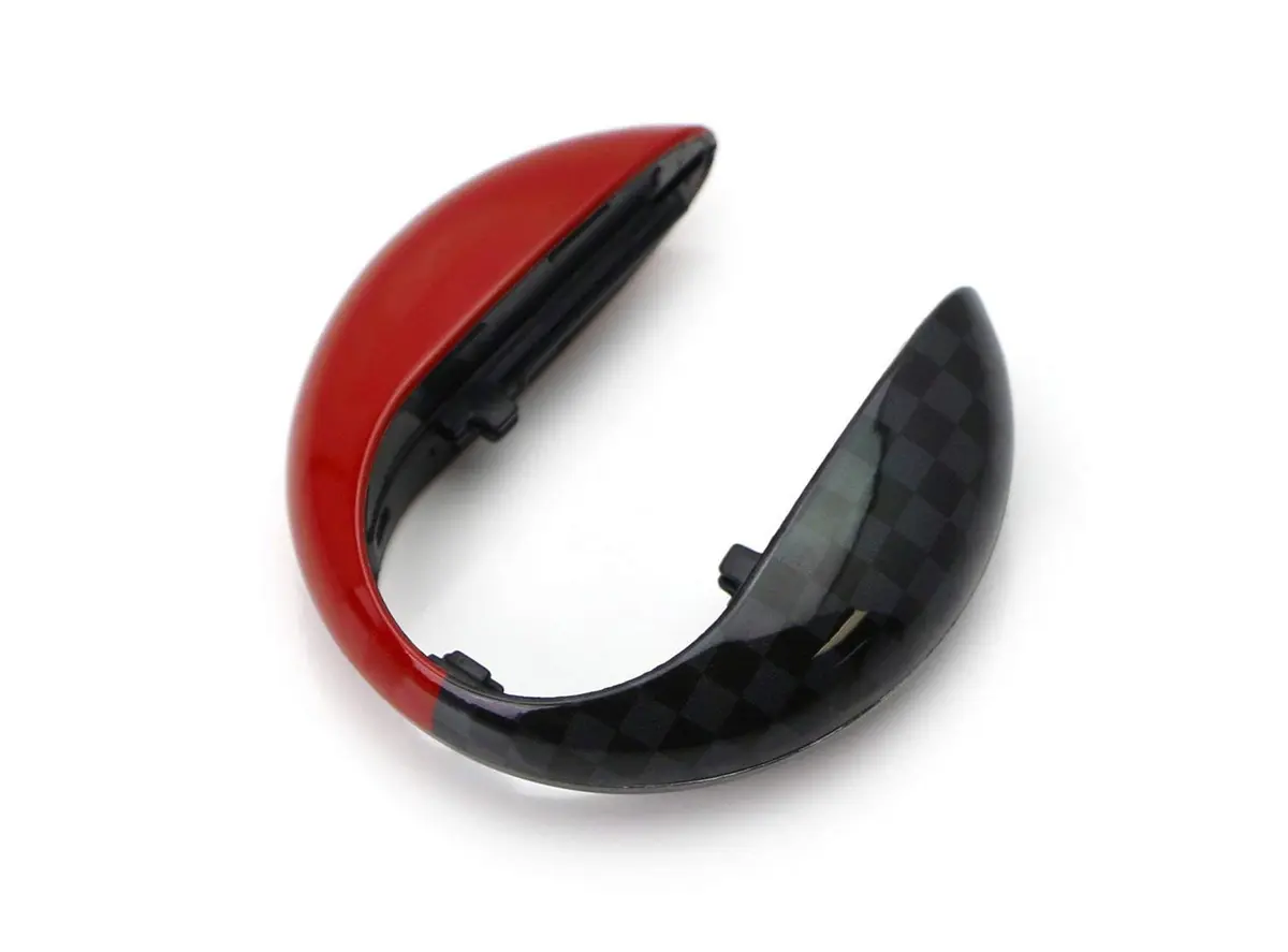 iJDMTOY JCW Style Red Key Cap Shell for MINI Cooper F55/F56/F57/F54/F60 Smart Key Fob | Direct Fit ABS Plastic - view 9