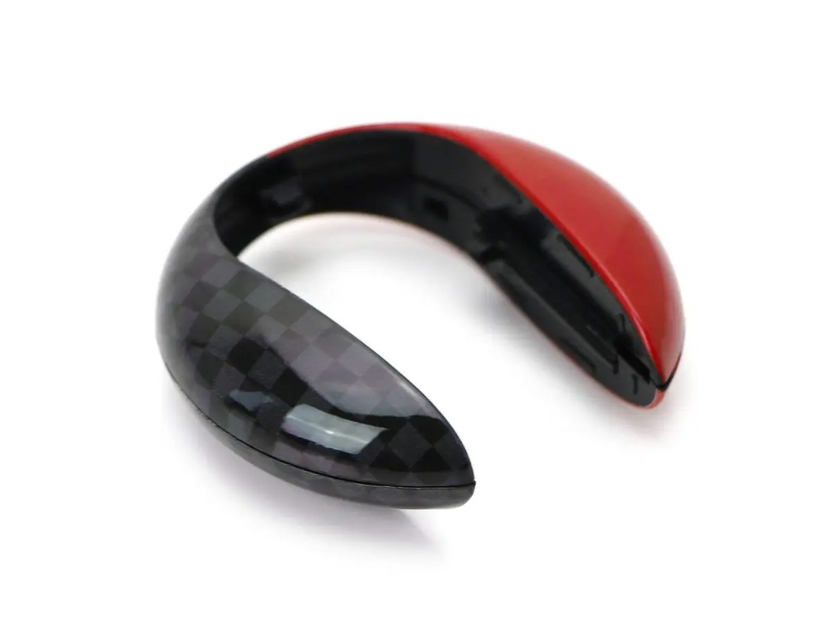 iJDMTOY JCW Style Red Key Cap Shell for MINI Cooper F55/F56/F57/F54/F60 Smart Key Fob | Direct Fit ABS Plastic - view 3