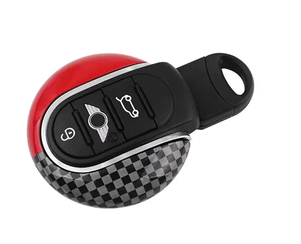 iJDMTOY JCW Style Red Key Cap Shell for MINI Cooper F55/F56/F57/F54/F60 Smart Key Fob | Direct Fit ABS Plastic - view 4
