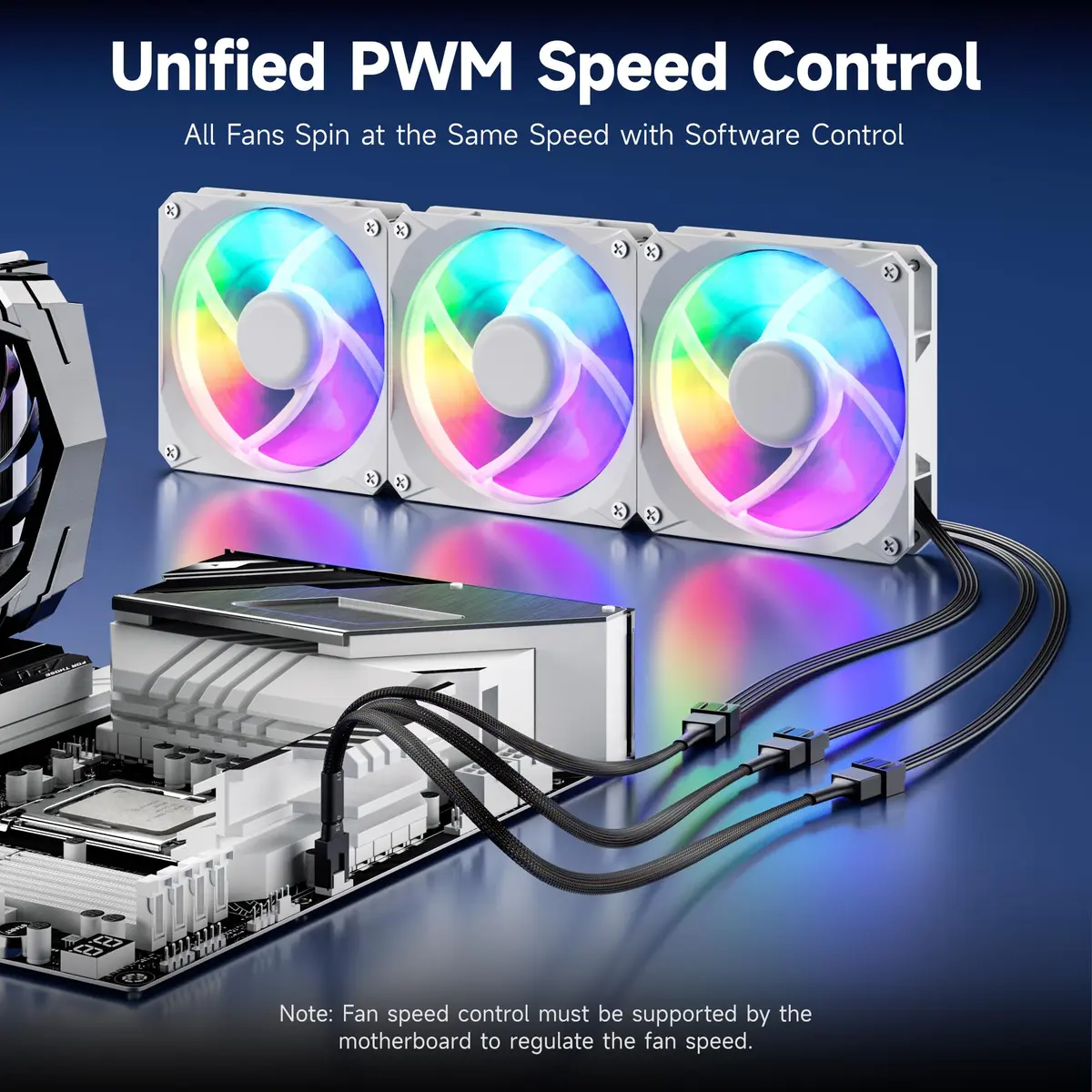 Cable Matters 2-Pack 3 Way 4-Pin PWM Fan Splitter Cable 12 inches | Expand PC Cooling - view 4