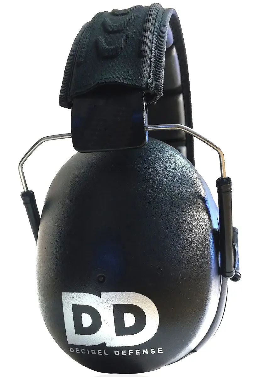 DECIBEL DEFENSE Black Extra Large 37 dB NRR Safety Earmuffs for Superior Noise Reduction - main product image