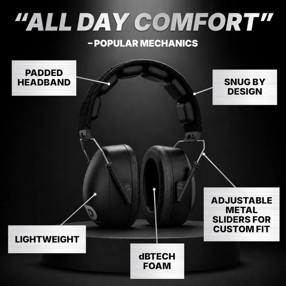 DECIBEL DEFENSE Ear Protection 37 dB NRR Extra Large | Industry-Leading Noise Attenuation - view 4
