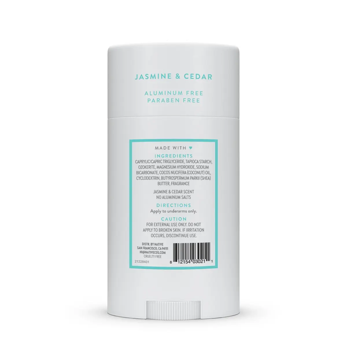 Native Jasmine & Cedar Natural Deodorant Stick 77g (2.65oz) | 72-Hour Odor Control - view 9