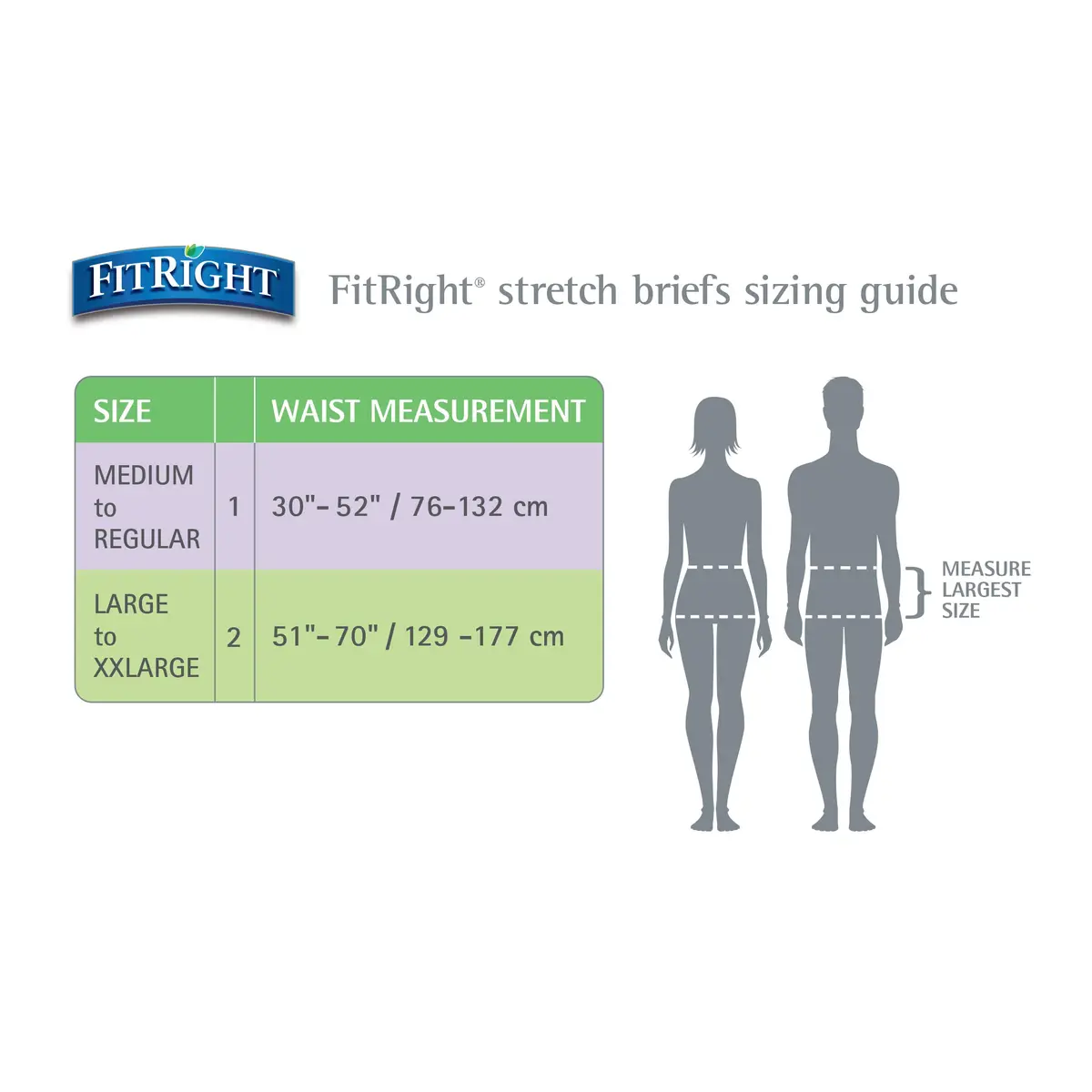 FitRight Stretch Adult Incontinence Briefs with Tabs, Ultra Absorbent, Size 2 | Heavy Absorbency for Incontinence (70-70 inches) - view 6