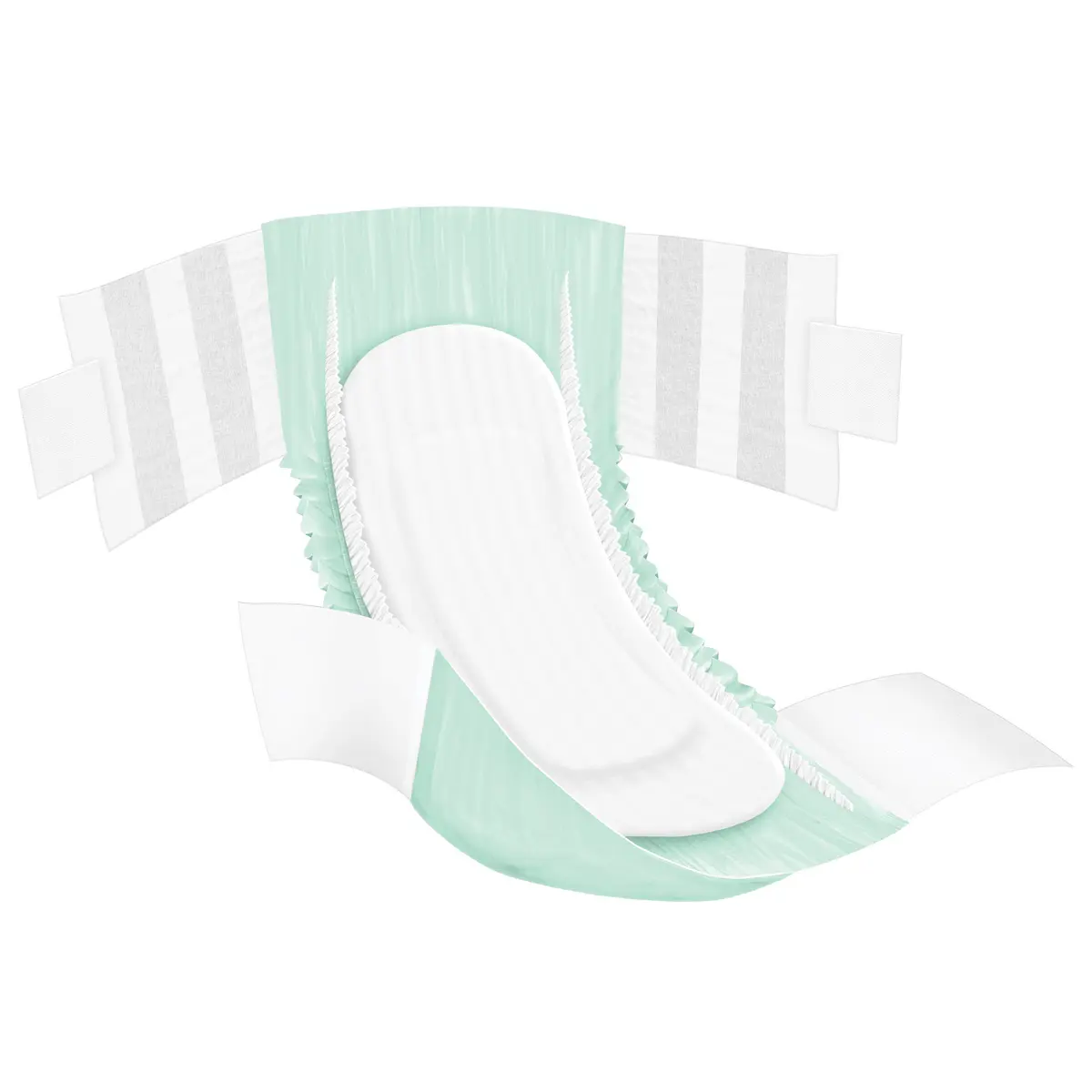 FitRight Stretch Adult Incontinence Briefs with Tabs, Ultra Absorbent, Size 2 | Heavy Absorbency for Incontinence (70-70 inches) - view 2