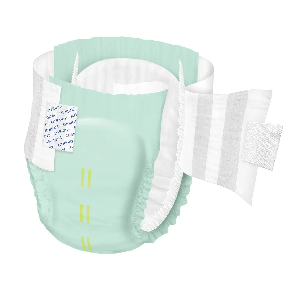 FitRight Stretch Adult Incontinence Briefs with Tabs, Ultra Absorbent, Size 2 | Heavy Absorbency for Incontinence (70-70 inches) - view 3