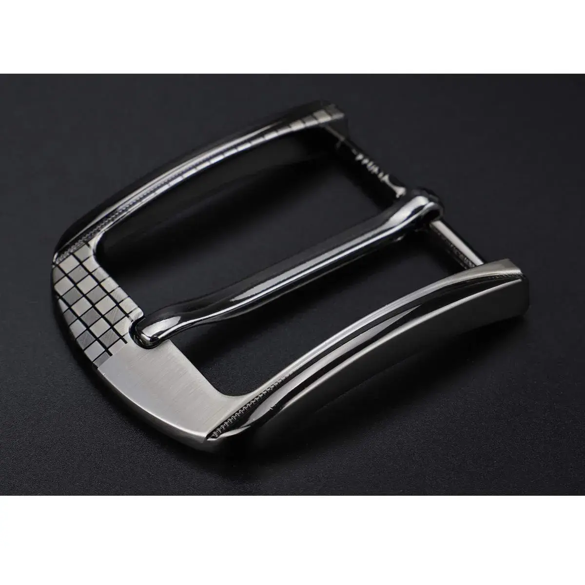 McFanBe Single Prong Square Belt Buckle | 38-40 mm (1.5 in) Grey Alloy Replacement Buckle - view 6