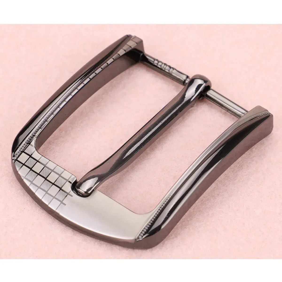 McFanBe Single Prong Square Belt Buckle | 38-40 mm (1.5 in) Grey Alloy Replacement Buckle - view 2