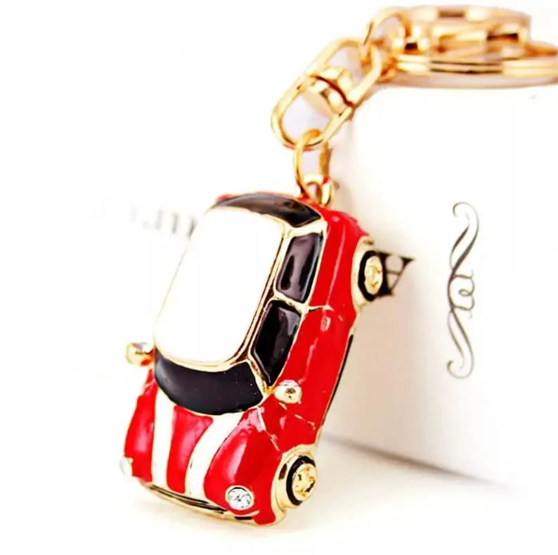 RK Gifts Mini Style Car Keychain Keyfob Gift Rhinestone White | Light & Elegant - view 2