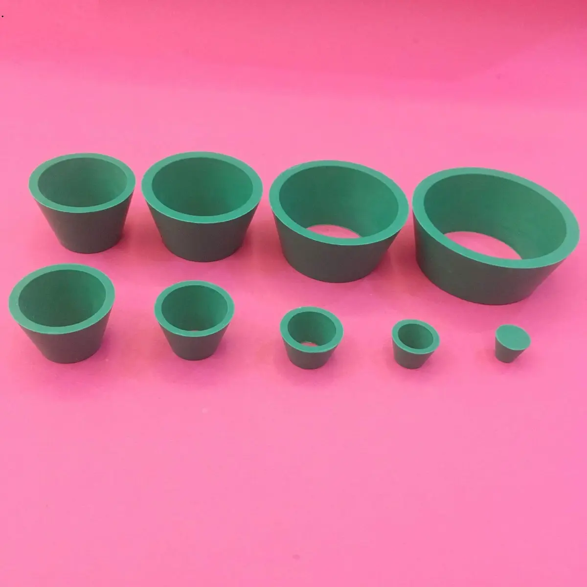 SUCOHANS 9 Piece Filter Adapter Cones Set, Buchner Funnel Flask Adapter Set with Tapered Collars, 17mm-83.4mm Wide End Diameter - view 4