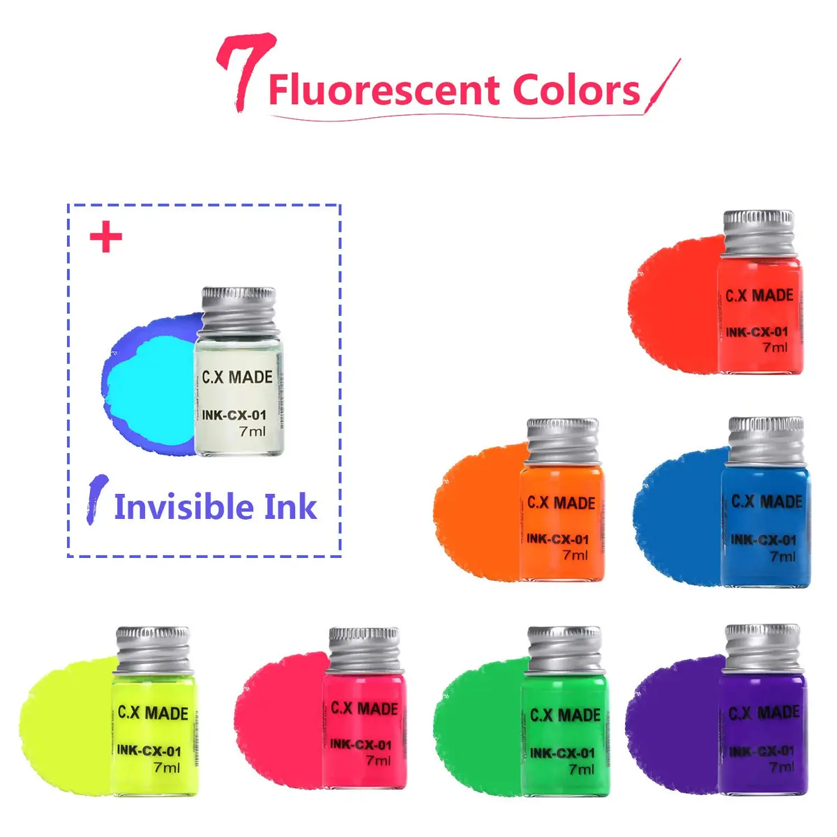 ESSSHOP Glass Dipped Pen Calligraphy Set with 7 Colorful & Invisible Inks | Hand-Crafted Borosilicate Glass - view 4
