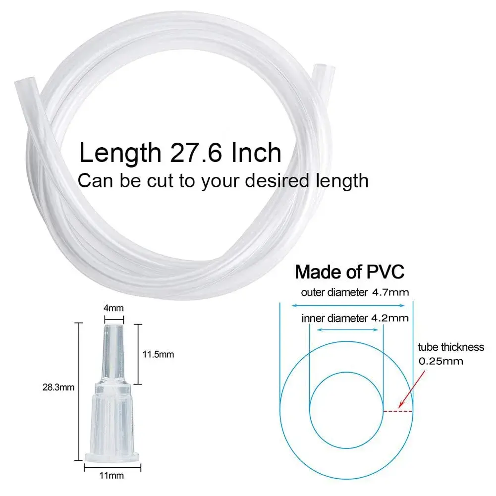 A AKRAF 150ml Syringe with 27.6 Inch Tube and Blunt Needle 14G 1.5” | Large Plastic Syringe for Scientific Labs, Nutrient Measuring, Watering, Refilling - view 7