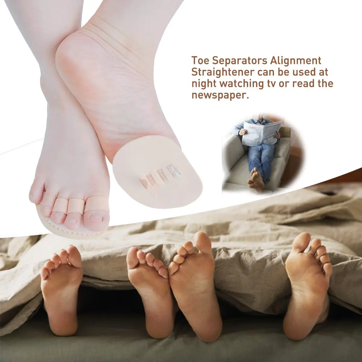 Price Xes Adjustable Loops Toe Splint & Straightener for Crooked Toes | 3.54in (9cm) Circumference - view 5