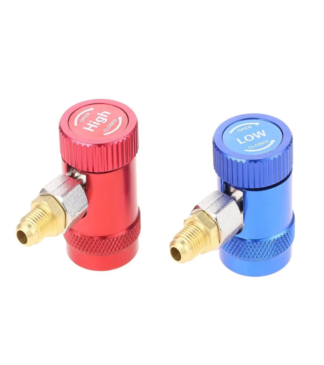 Aupoko R1234yf Quick Coupler, Adjustable High & Low Side Adapter, 17mm/14mm, Brass & Aluminum Alloy, for Automotive AC Systems - view 8