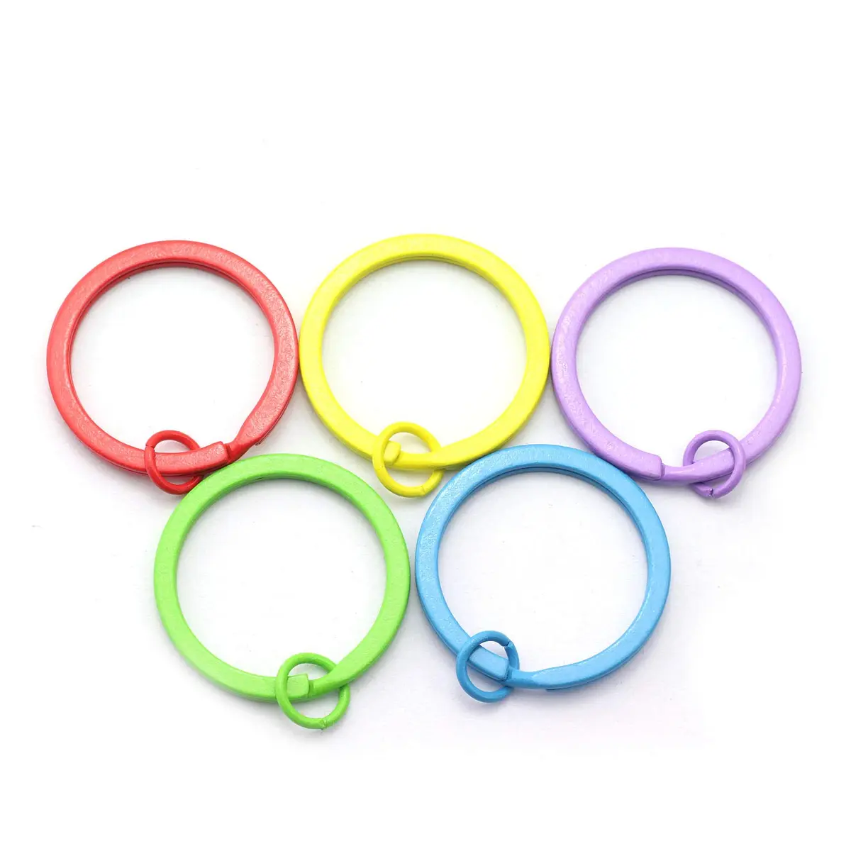 NX Garden 50PCS 30mm Colorful Flat Key Chain Ring Metal Split Keychain for Car & Home Keys Organization - view 3