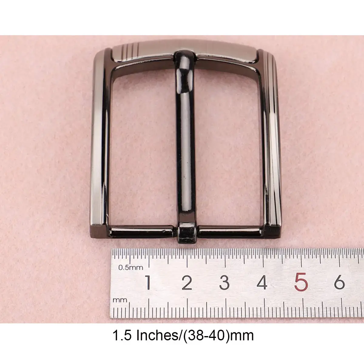 McFanBe 1.5 Inches (38 mm) Belt Buckle Single Prong Square Replacement Buckle for Men Women Belt (Grey15) | Alloy Metal Buckle for 38mm Straps - view 4