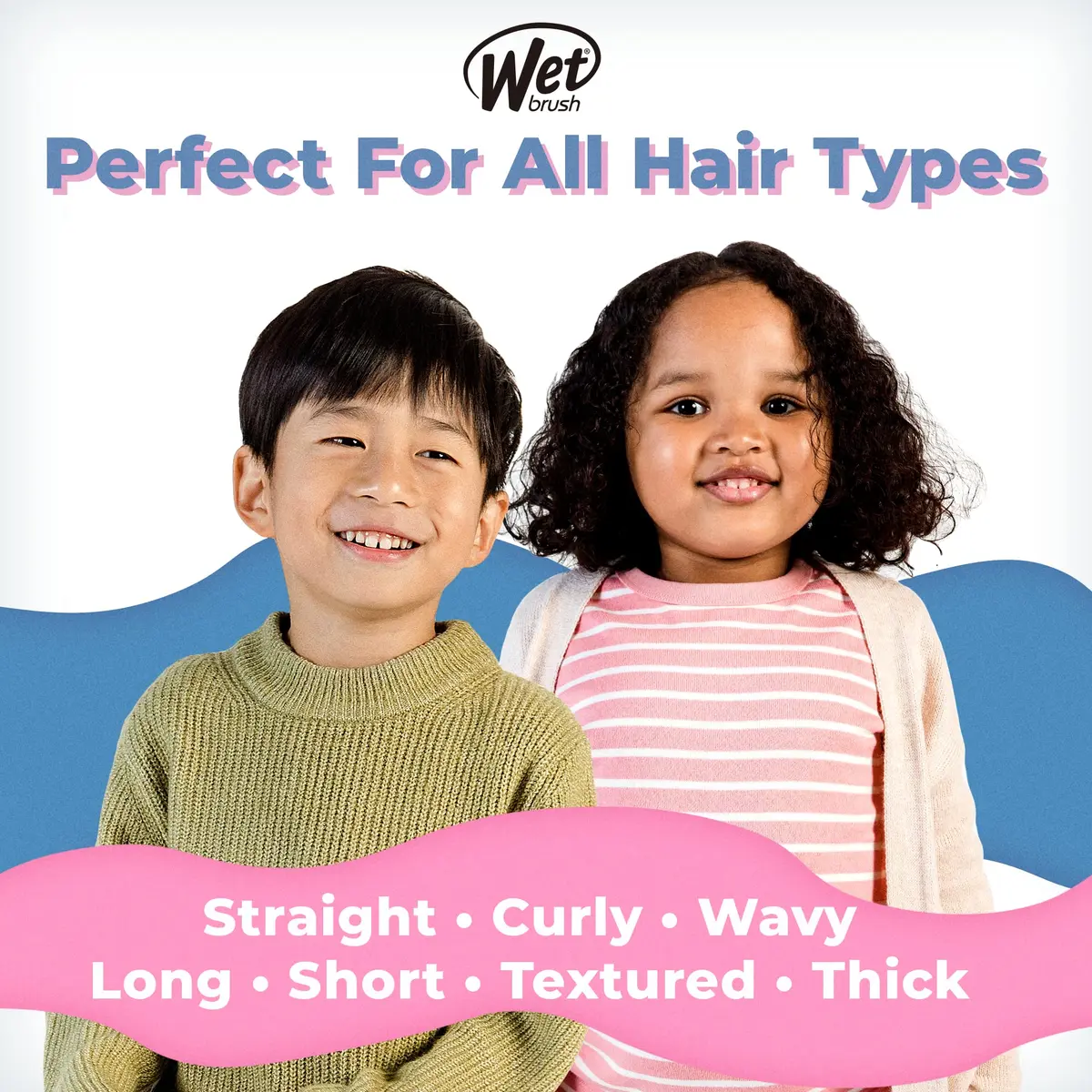 Wet Brush Kids Detangler Hair Brush - Chevron - Midi Detangling Brush with Ultra-Soft IntelliFlex Bristles for All Hair Types - view 5