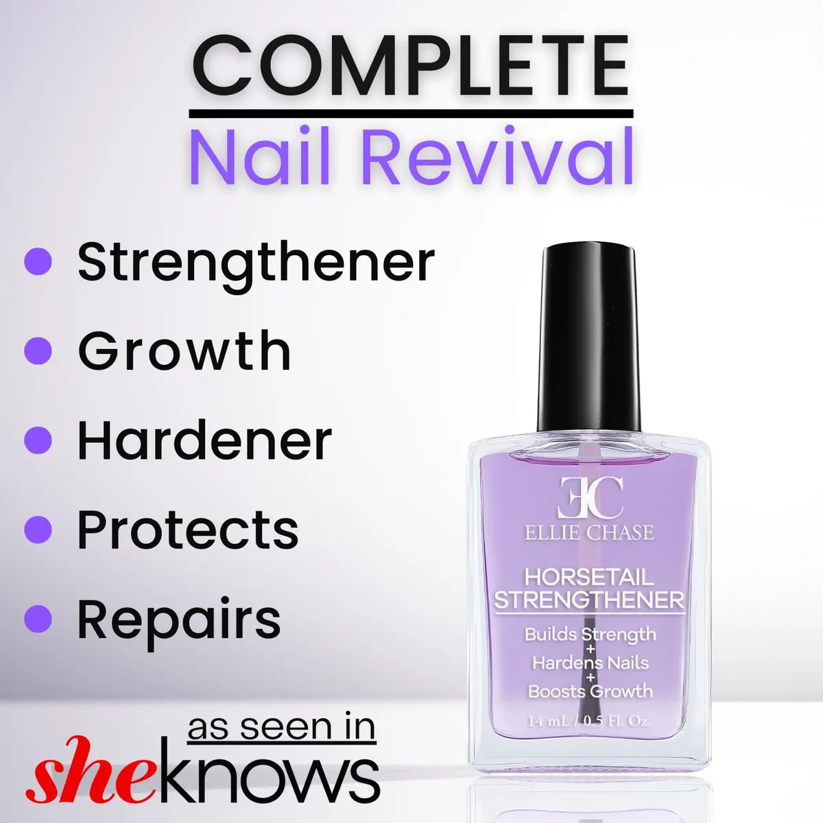 Ellie Chase Horsetail Nail Strengthener 0.5 OZ | Promotes Growth & Hardens Nails - view 3