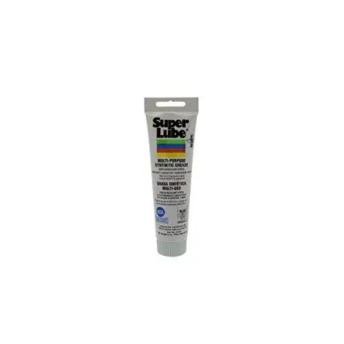 Super Lube Multi-Purpose Synthetic Grease with Syncolon - High Temperature, Water & Corrosion Resistant Grease - Workshop & Industrial Use - Food Grade - Translucent White - 3 oz (85g) Tube - Pack of 2 - main product image