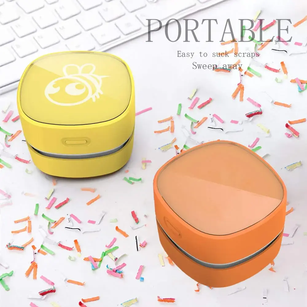 ODISTAR Mini Desktop Vacuum Cleaner Orange Charging | 200ml Capacity, 1000Pa Suction, 4-Hour Battery - view 4