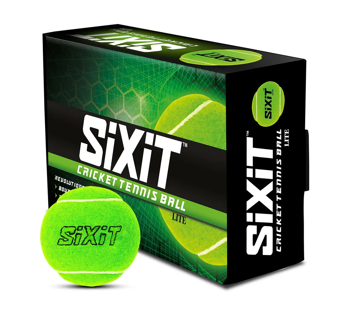 Sppartos Sixit Lite Cricket Tennis Ball 6 Pack | Durable, Consistent & High-Performance (70-120 chars) - main product image