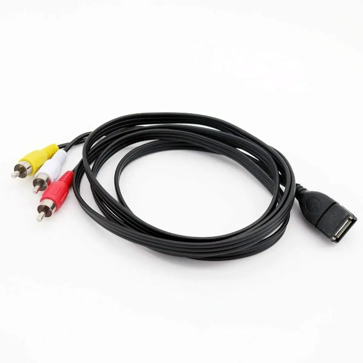 ANRANK UR20315AK USB Female to 3 RCA AV Cable 1.5m (4.9ft) | Connects AV Equipment to HDTVs - view 5