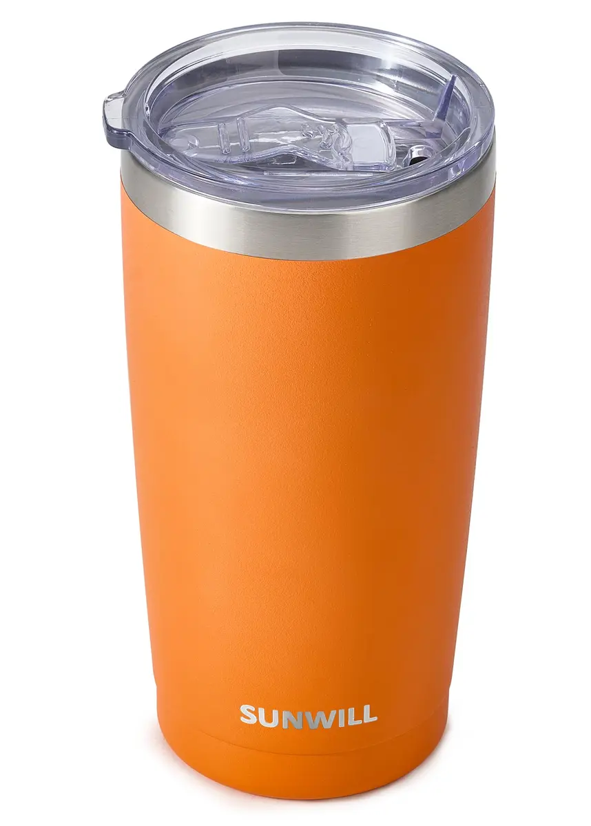 SUNWILL Coffee Tumbler 20 oz Insulated Travel Mug Stainless Steel | Double Wall, Spill Proof, Car Friendly - main product image