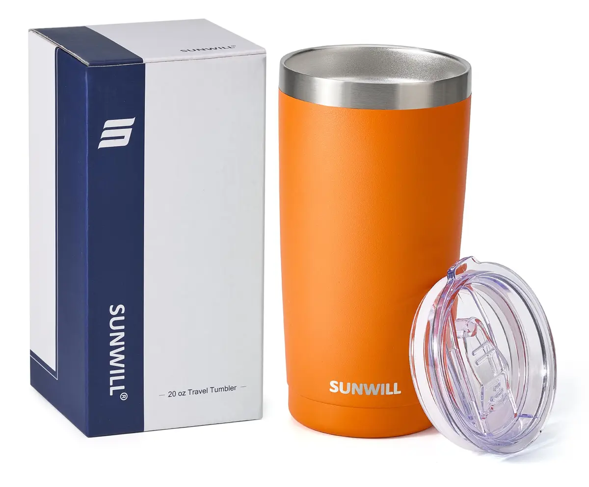 SUNWILL Coffee Tumbler 20 oz Insulated Travel Mug Stainless Steel | Double Wall, Spill Proof, Car Friendly - view 5
