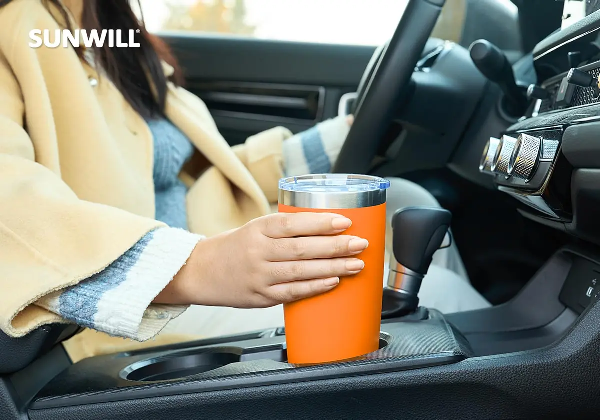 SUNWILL Coffee Tumbler 20 oz Insulated Travel Mug Stainless Steel | Double Wall, Spill Proof, Car Friendly - view 6