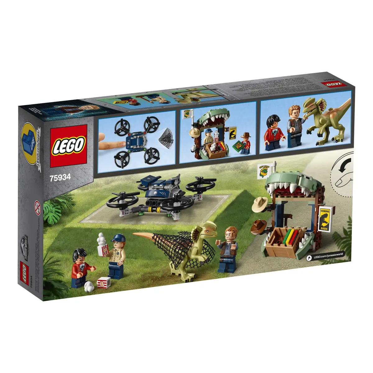 LEGO Jurassic World Dilophosaurus on The Loose 75934 Building Kit (168 Pieces) | Dinosaur Adventure for Kids 6+ - view 5