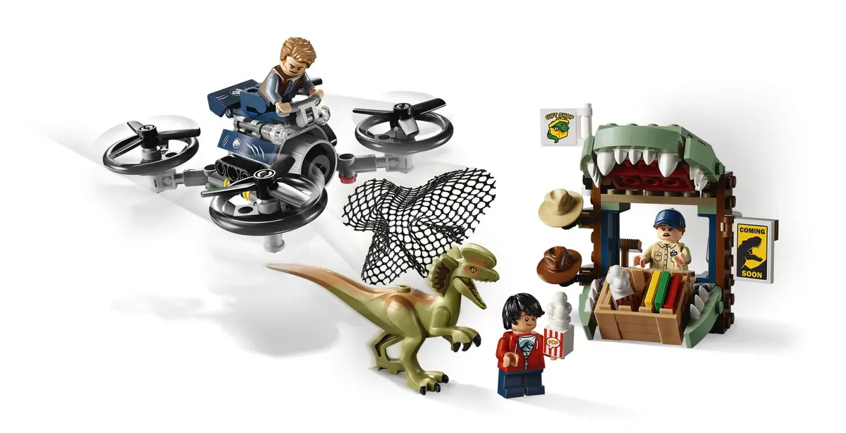 LEGO Jurassic World Dilophosaurus on The Loose 75934 Building Kit (168 Pieces) | Dinosaur Adventure for Kids 6+ - view 6