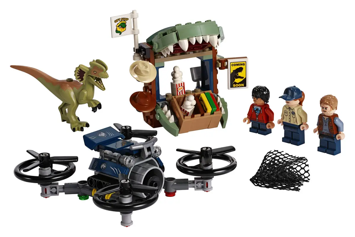 LEGO Jurassic World Dilophosaurus on The Loose 75934 Building Kit (168 Pieces) | Dinosaur Adventure for Kids 6+ - view 2